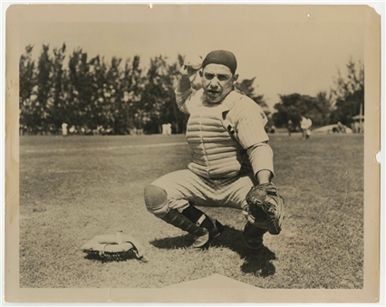 1940s Yogi Berra Type 1 Photo Used for 1950 Bowman Card #46 (PSA/DNA)
